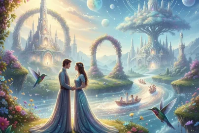 A romantic and fantastical scene from the movie 'Eternity.'